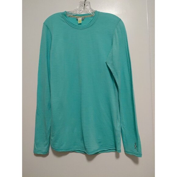 Smartwool Women’s Base Layer Top Merino Wool Medium Turquoise - Picture 1 of 4
